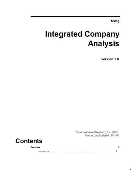 integrated company analysis template - analyze company data, charts, and prices with clickable index template