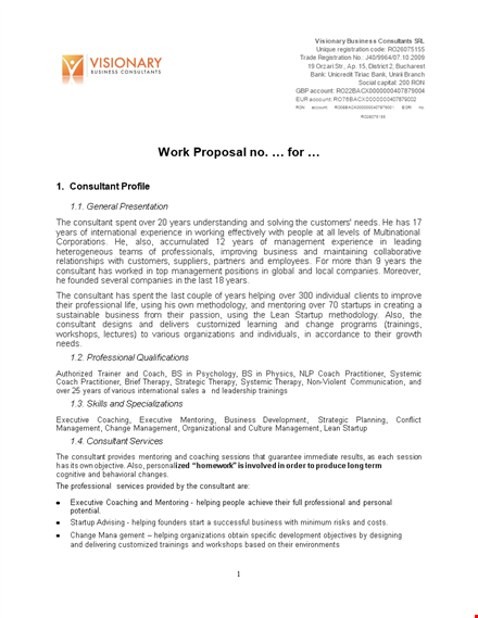 professional job proposal template | boost your business | perfect for consultants template