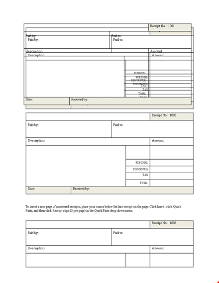 create professional receipts with our simple receipt template template