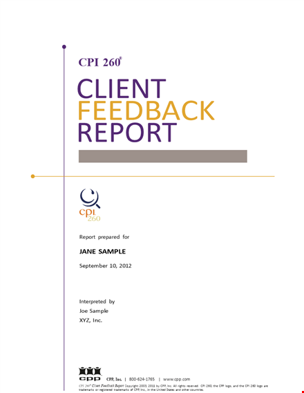 client feedback report - analyzing trends and gathering insights template