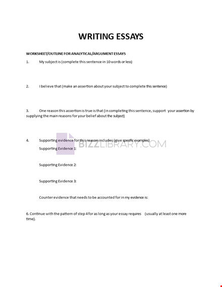 essay writing guidelines template