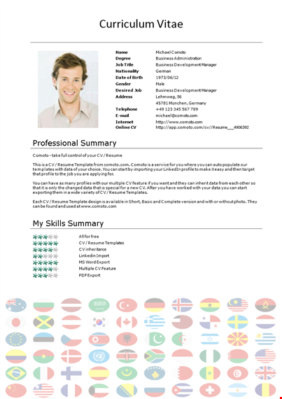 professional resume templates | stand out with a business cv template