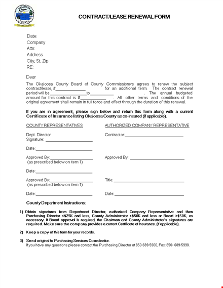 renew your lease agreement - professional contracts template
