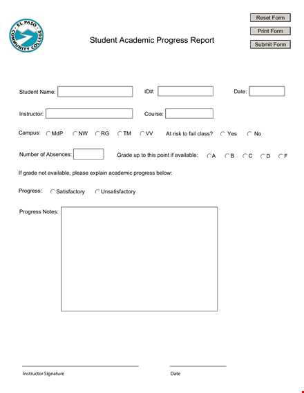 student academic template