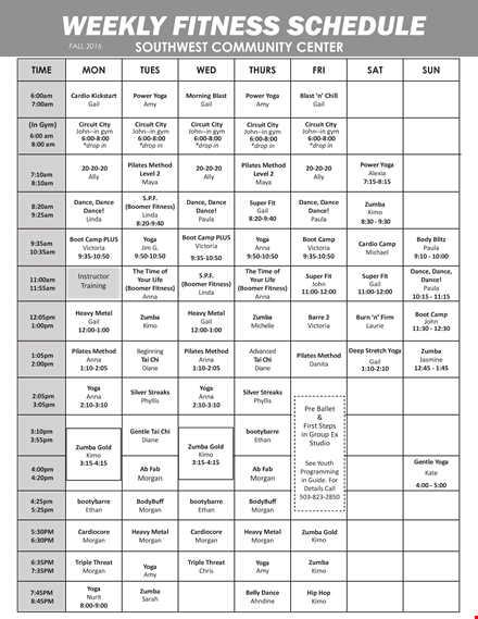 printable weekly fitness calendar template template