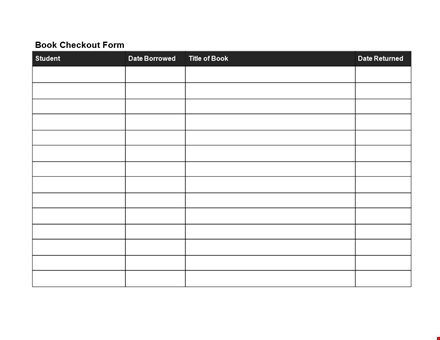library log book template - efficient student checkout solution template