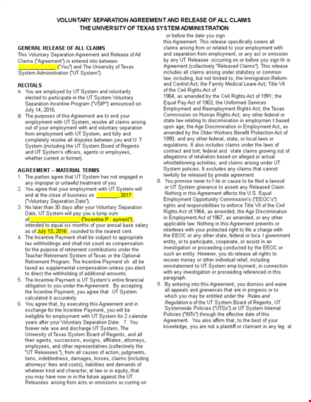 effortlessly draft a separation agreement & settle claims | template template