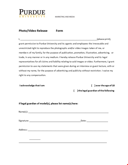 use our legal photo and video release form for your peace of mind template