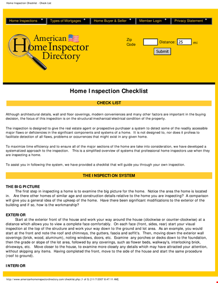 home inspection checklist - essential guide for a thorough home check template