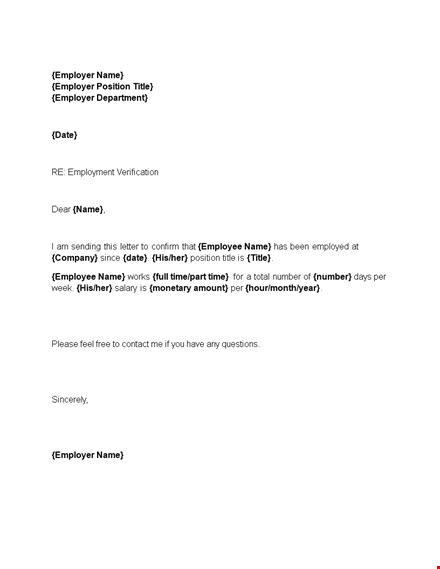 get proof of employment letter from employer template template