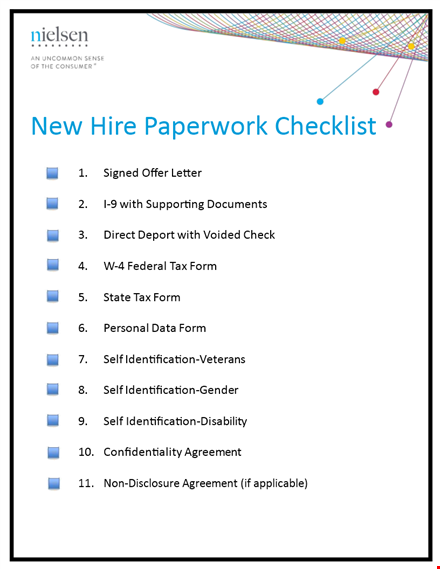 essential new hire checklist - simplify onboarding template