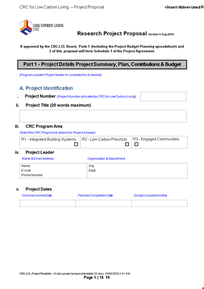 research project proposal template: create an effective project proposal template
