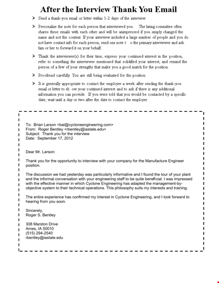 medical field post interview thank you email sample pdf download template
