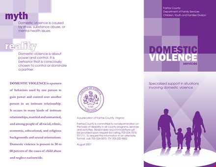 domestic violence service brochure template