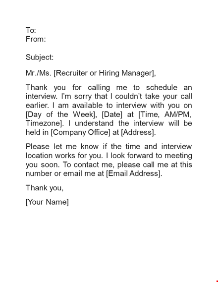 confirming interview thank you letter template