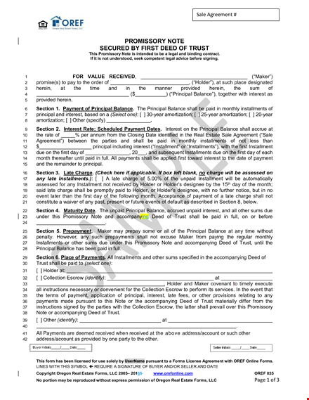 secured note forms for trust maker - secured note template