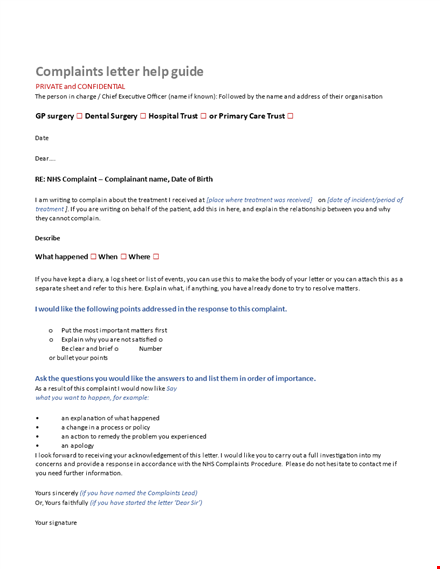 sample official complaint letter | effective template for complaints | jones complaint process template