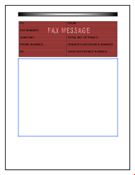 free fax cover sheet template with reference number - download now template