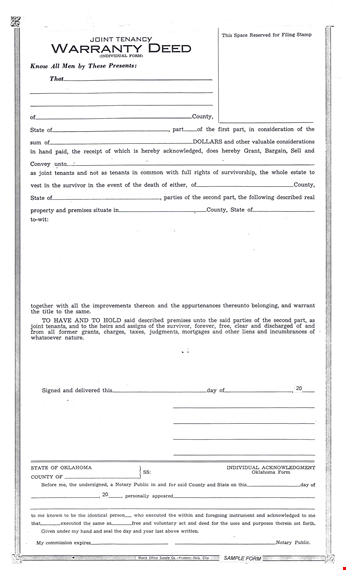 warranty deed template - customize and create your own deeds template