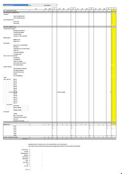 marketing budget plan template template