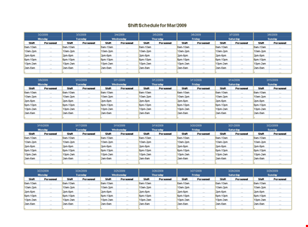 free monthly shift schedule template template