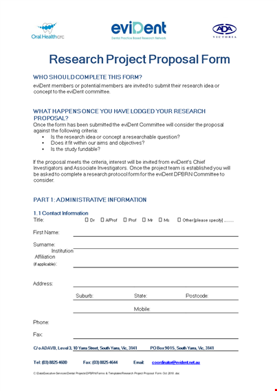 research proposal template: a comprehensive guide for successful projects template