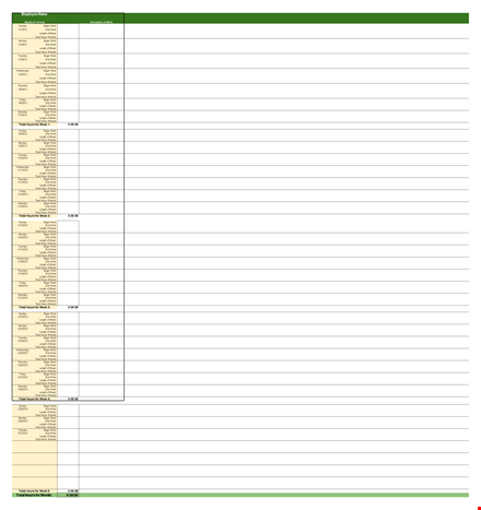 easy-to-use timesheet template for tracking your hours template