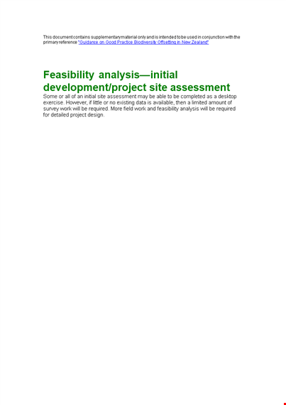 initial project feasibility analysis template - project analysis & feasibility template