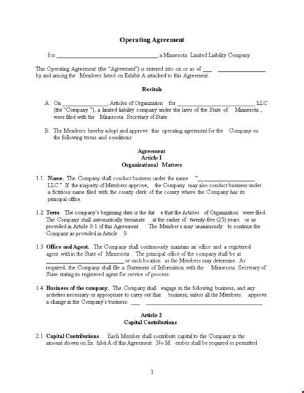 customize your llc operating agreement | member interest & rights explained template