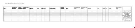 donation tracker - track purchases and contact information template