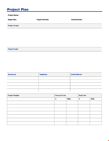 easily plan your next project | project planning template template