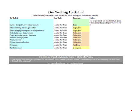 easy-to-use wedding guest list template for organizing your big day template