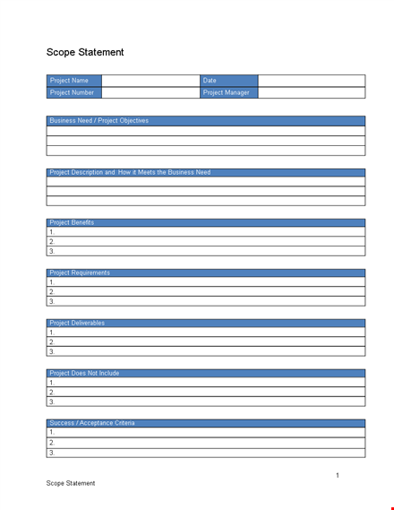 project scope example - effective project management with estimated scope template