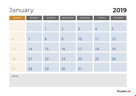 monthly notes calendar template template