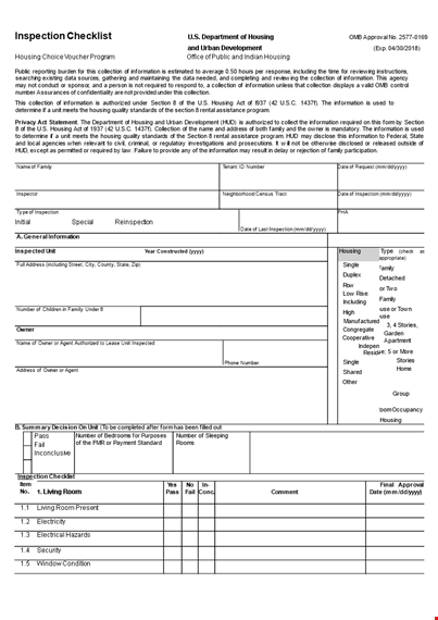 home inspection checklist | evaluate condition & paint template