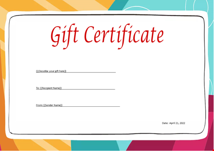 gift voucher template template