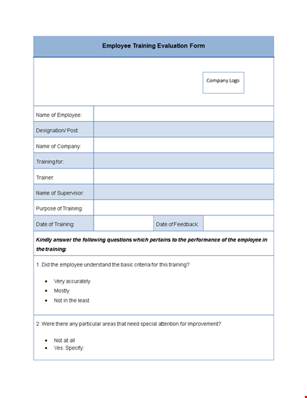 effective performance review examples and employee training | improve performance template