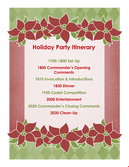 holiday party template template