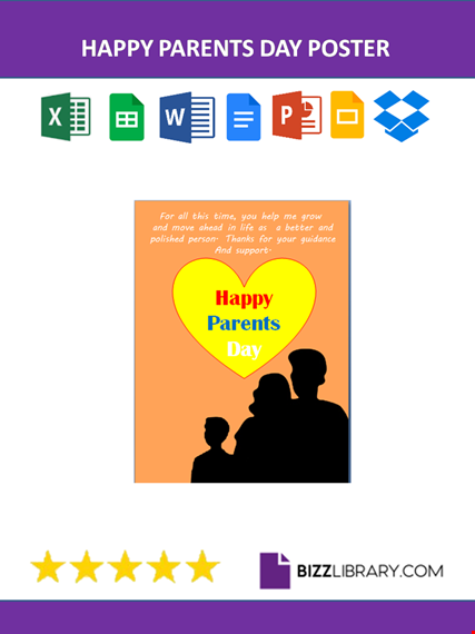 parents day card template template