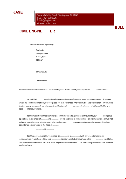 civil engineering in pdf template