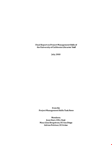 project management final report template - boost your project management skills template