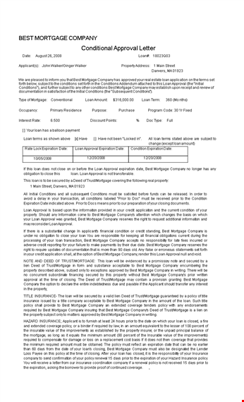 mortgage pre approval letter template template