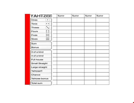printable yahtzee score sheets for easy game tracking template
