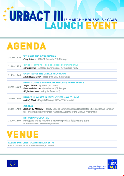 lauch event agenda template