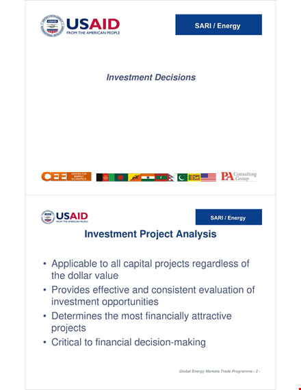 investment project analysis template template