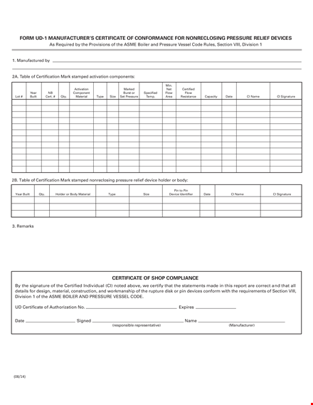 pressure material certificate | get your certificate of conformance template