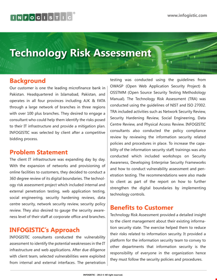 technology risk assessment template template