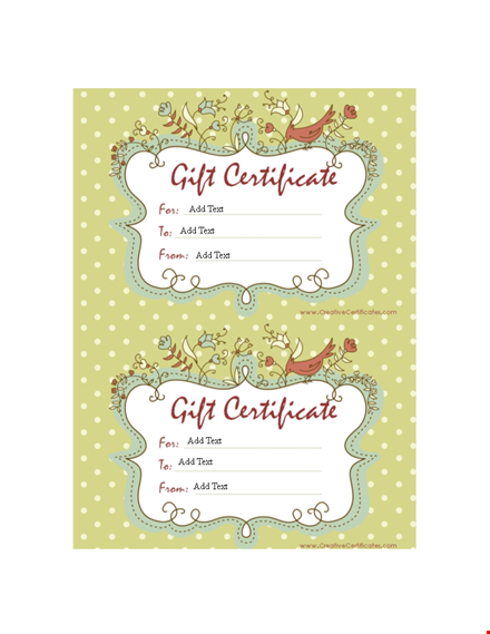 homemade gift certificate word template free download template