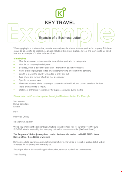 standard business letter example template