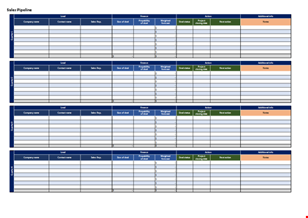 sales pipeline template template